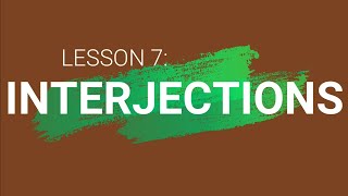 Grade 7  Lesson 7  Interjections  Teacher Adam Concepcion [upl. by Niltac]