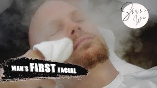 MAN GETS HIS FIRST FACIAL TREATMENT w EXTRACTIONS [upl. by Gytle217]