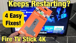 Fire TV Stick 4k Keeps Restarting 4 Fixes [upl. by Annelak]