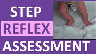 Infant Step Reflex Assessment Newborn  Pediatric Nursing NCLEX Assessment [upl. by Aubry282]