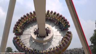 Frisbee OffRide Six Flags Fiesta Texas [upl. by Yenruoj615]