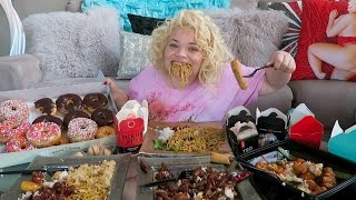 HUGE CHINESE TAKEOUT EATING SHOW MUKBANG  WATCH ME EAT [upl. by Caia]