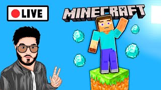 Minecraft One Block LIVE Hindi  Hitesh KS [upl. by Ellinad816]