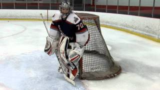 Ice Hockey Goalie Drill Push Stop Recovery Goalie Drill [upl. by Amoihc]