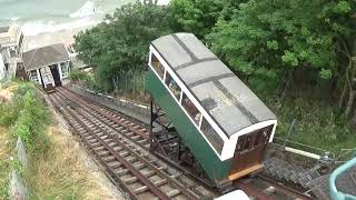 Scarborough Funicular Railways 2021Central Tramway Cliff Lift amp Spa Cliff Lift [upl. by Eilzel679]