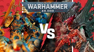 Ultramarines vs Tyranids  Warhammer 40k Battle Report [upl. by Moon]