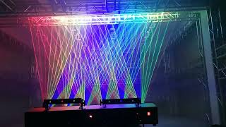 6 head 12W Multicolor laser light show [upl. by Carlyn]