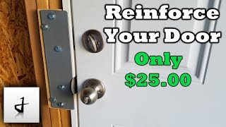 DIY Entry Door Reinforcement  18th Steel Plate Install [upl. by Daggett]