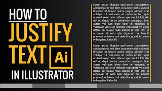 How to Justify Text in Illustrator  Zeedign Tutorials [upl. by Fredenburg]