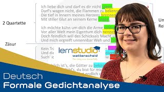 Formale Gedichtanalyse  Deutsch Nachhilfe [upl. by Snoddy203]