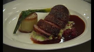 Gordon Ramsay Hells Kitchen Crispy Skin Duck Breast Recipe [upl. by Eiderf]