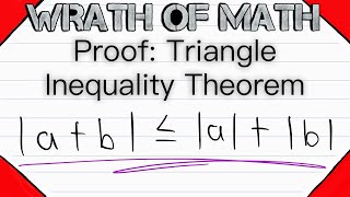 Proof Triangle Inequality Theorem  Real Analysis [upl. by Anoblav]