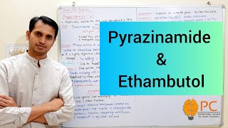 Antitubercular drugs Part 4 Pharmacology of Pyrazinamide and Ethambutol [upl. by Aronoff295]