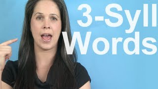 Word Stress and Three Syllable Words  American English [upl. by Nadabas]