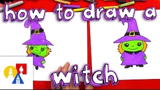 How To Draw A Cartoon Witch [upl. by Johnston]