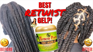 1 YEAR of New Growth 😅 FREEFORM Loc Retwist Using Tropical Roots Firm Locking Gel  WMS [upl. by Merell]