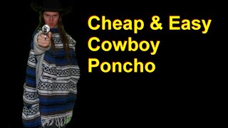 Super Easy DIY Cowboy Poncho [upl. by Adroj652]