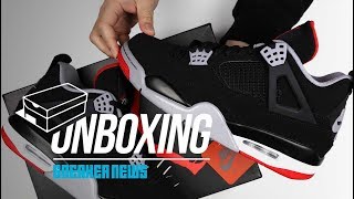 Did you cop Unboxing the Air Jordan 4 quotBredquot 2019 [upl. by Margreta]