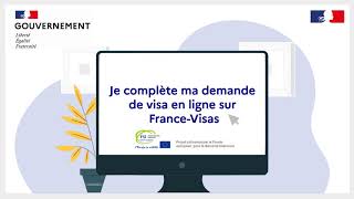 FranceVisas  Compléter votre demande de visa en ligne [upl. by Odlanyer473]