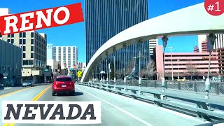 RENO NEVADA Driving Downtown USA Dash Cam [upl. by Ahsekat]