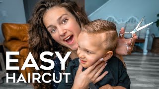 HOW TO CUT BOYS HAIR AT HOME  EASY BOYS HAIRCUT TUTORIAL 💇‍♂️ [upl. by Alyworth]