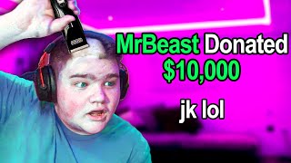 I Faked being MrBeast and Donated to Small Streamers [upl. by Wengert]