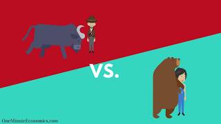 Bull and Bear Markets Bullish vs Bearish Explained in One Minute From Definition to Examples [upl. by Kiryt335]