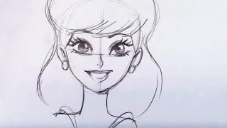 How to Draw a Pretty Girl Cartoon Step by Step [upl. by Atiuqcir]