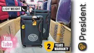 ওয়ারেন্টি সহ সবচেয়ে হালকা President Luggage  Light Weight President Luggage 2024 [upl. by Yenalem983]