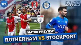 FINAL MATCH OF 2024 TIME TO ROTATE Rotherham United vs Stockport County  Match Preview [upl. by Bessie748]