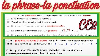 La phrase et la ponctuation CE2 [upl. by Anauj]