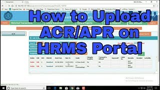 How To Upload ACRAPR and Fill Detail On HRMS Portal [upl. by Yeroc407]