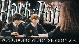 Hogwarts Library 📚 POMODORO Study Session 255  Harry Potter Ambience 📚 Focus Relax amp Study [upl. by Arratoon]