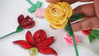 Paper Quilling Flowers  ArtCraft Tutorials by HandiWorks [upl. by Eecak]