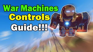 War Machines Controls Guide  Roblox Iron Man Game [upl. by Jaquenetta642]