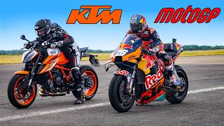 MotoGP Bike v KTM Road Bike DRAG RACE [upl. by Lukey]