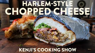 Harlem Chopped Cheese Sandwich  Kenjis Cooking Show [upl. by Day716]