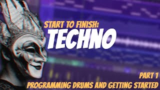 Start To Finish High Tech Minimal Techno  Part 1 Programing Drums and FX  FL Studio Tutorial [upl. by Sillihp]