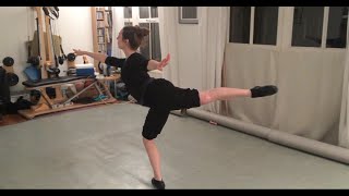 Entrelacé or Grand Jeté en Tournant or Tour Jeté Ballet Class Tutorial intermediate level [upl. by Nitram783]