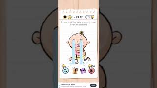 Brain Test Level 191 baby is crying stop this screaming Walkthrough [upl. by Crichton107]