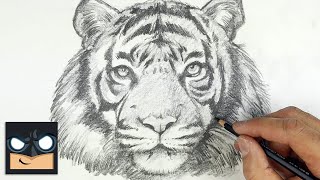 How To Draw Tiger  YouTube Studio Sketch Tutorial [upl. by Jarrad]