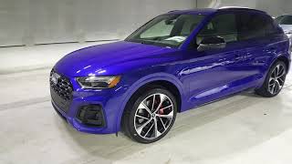 2021 Audi SQ5 walk around  This new Ultra Blue color option is stunning [upl. by Nord]