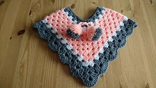 NewBorn  3 Months Poncho  Crochet  Tutorial  English [upl. by Isus]