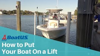 How to Drive Your Boat Onto a Boat Lift  BoatUS [upl. by Valentine]