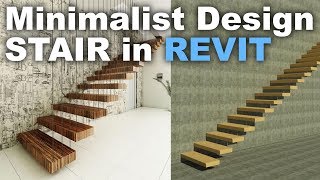 Minimalist Stair Design in Revit Tutorial [upl. by Loy887]