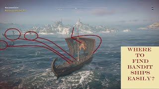 Where To Find Bandit Ships In Assassins Creed Odyssey [upl. by Strep]