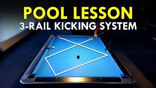 Pool Lesson  Great 3 Rail Diamond Kicking System Explained [upl. by Asial371]