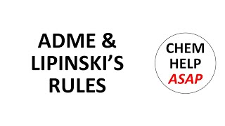 ADME amp Lipinskis rules for drugs [upl. by Enaud594]