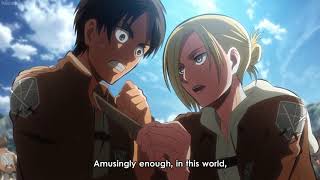 Annie vs Eren hand to hand combat Attack on Titan [upl. by Hickie]