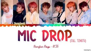 Full Length Edition BTS  MIC Drop Steve Aoki Remix Lyrics Color Coded HanRomEng [upl. by Dleifniw]